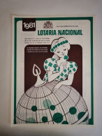 Portugal Loterie Avis Officiel Affiche 1981 Loteria Lottery Official Notice Poster - Biglietti Della Lotteria