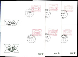 BE   ATM1 - 9     XX    --    24 Enveloppes FDC De 6 à 59 Fr. Complet  --  Parfait état.   ---   Scans Sur Demande - 1981-1990