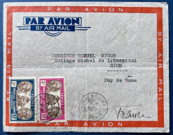 Nouvelle Calédonie Lettre N°158 & 159 Oblitérés Dateur Du 6 AVR 1940 De " KOUMAC /Nelle CALEDONIE " Pour RIOM TTB - Brieven En Documenten