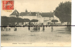 CPA . D70. AMANCE. PLACE DU GENERAL FERRAND . Boulangerie - Amance