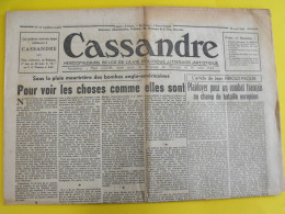 Cassandre N° 17 Du 23 Avril 1944 . Collaboration Antisémite. Belgique. Paul Colin Rocca Daye Hérold-Paquis Derycke - Oorlog 1939-45