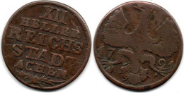 MA 33300 /  Aachen XII Heller 1791 TB+ - Petites Monnaies & Autres Subdivisions