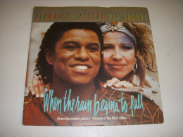 DISQUE VINYL 45 Tours Jermaine JACKSON Pia ZADORA : WHEN THE RAIN BEGINS TO FALL - Other