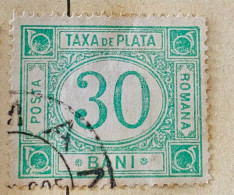 ROUMANIE - Paiement Taxe, « TAXA DE PLATA » RARE VARIÉTÉ - Port Dû (Taxe)