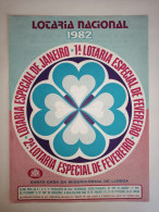 Portugal Loterie Janvier Avis Officiel Affiche 1982 Loteria Lottery January Official Notice Poster - Biglietti Della Lotteria