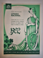 Portugal Loterie Avis Officiel Affiche 1982 Loteria Lottery Official Notice Poster - Billets De Loterie