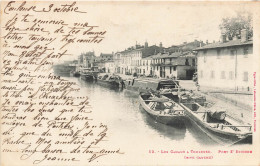 Toulouse , Les Canaux * 1901 * Port St étienne ( Rive Gauche ) * Péniches Batellerie * Thème Péniche Barge Chaland - Toulouse