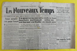 Les Nouveaux Temps N° 909 Du 10 Septembre 1943. Jean Luchaire. Collaboration Antisémite. Crouzet Japon Hermant - Guerra 1939-45