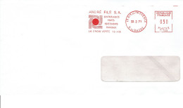 13  AIX En PROVENCE EMA Rouge 22/02/1971 Ets ANDRE La Croix Verte  1110 - EMA (Print Machine)