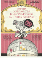 Portugal Loterie Avis Officiel Affiche 1980 Loteria Lottery Official Notice Poster - Billets De Loterie