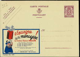 Publibel Neuve N° 325 ( Epargne De La Ménagère - Timbres MELIOR ) - Werbepostkarten