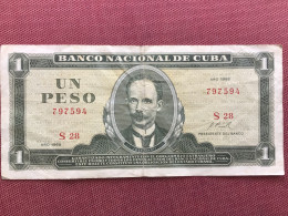 CUBA Billet De 1 Peso 1968 - Kuba