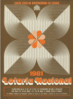 Portugal Loterie Avis Officiel Affiche 1981 Loteria Lottery Official Notice Poster - Billets De Loterie