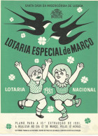 Portugal Loterie Mars Printemps Avis Officiel Affiche 1981 Loteria Lottery March Spring Official Notice Poster - Lotterielose