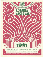 Portugal Loterie Avis Officiel Affiche 1981 Loteria Lottery Official Notice Poster - Billetes De Lotería