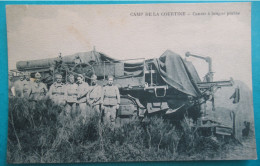 CPA CARTE POSTALE  CAMP DE LA COURTINE  CANON A  LONGUE PORTÉE - Equipment