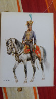 CPM MILITAIRE GRADE A CHEVAL CAVALERIE EPOQUE  1837 1814  GENERAL CAMPAGNE UNIFORME EMPIRE D AUTRICHE - Regiments