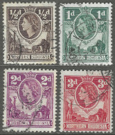 Northern Rhodesia. 1953 QEII. 4 Used Values To 3d (½d, 1d, 2d, 3d). SG 61, 62, 64, 65. M4112 - Rhodésie Du Nord (...-1963)