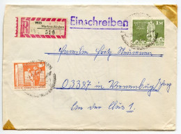 Germany East 1970's Registered Cover; Markneukirchen To Vienenburg; 30pf. Halle & 1m. Soviet War Memorial Stamps - Brieven En Documenten