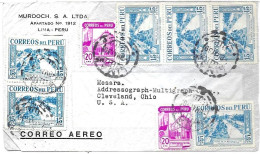 Peru 1939 Airmail Letter To USA (Lima To Cleveland) - Pérou