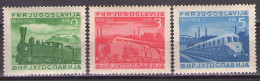 Yugoslavia 1949 - Railway,trains Mi 583-585 - MNH**VF - Nuevos