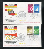 "BUNDESREPUBLIK DEUTSCHLAND" 1969, Mi. 587-590 "Olympiade" Auf 2 FDC (R1153) - 1961-1970