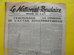 Le National-Populaire RNP N° 90 Du 8 Avril 1944. Albertini. Collaboration Antisémite. Marcel Déat Doriot Milice - Guerra 1939-45