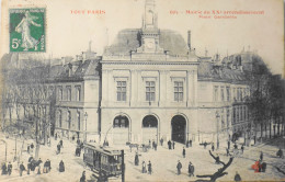 CPA. [75] > TOUT PARIS > N° 605 - Mairie Du XXe - Place Gambetta - (XXe Arrt.) - 1908 - Coll. F. Fleury - BE - Paris (20)