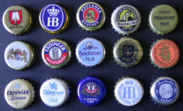 Germany - 15 Bottle Caps From German Breweries - Look Scan - Cerveza