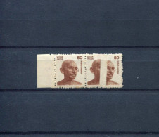 X0154 India,stamps Mahatma Gandhi,Error Preprinting Paper Fold Pair, Stamps Mnh ** - Mahatma Gandhi