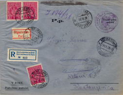 1939 YUGOSLAVIA ,  KOSTANJEVICA NA KRKI - SENTJERNEJ , CERTIFICADO , YV. 79 X 3 TAXE , " PARTÍ " - Covers & Documents