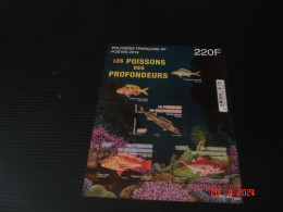 POLYNESIE FRANCAISE  ANNEE 2016   NEUF  N° YVERT   BF 50      LES POISSONS DES PROFONDEURS - Blokken & Velletjes