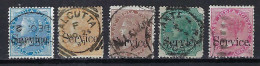 INDE ANGLAISE Service Ca. 1867-1873: Lot D'obl. - 1882-1901 Empire