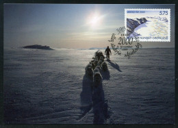 GREENLAND (1999) Carte Maximum Card - Ukioq - Year 2000 - Sled Dogs - Cartas Máxima