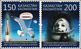 Kazakhstan 2013, 50th Anniversary Of A Woman's First Space Flight - 2 V. MNH - Other & Unclassified