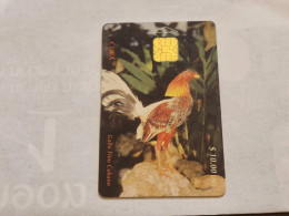 CUBA-(CU-ETE-0011)-Gallo Fino Cubano-(78)-($10)-(0000933804)-used Card+1card Prepiad Free - Kuba