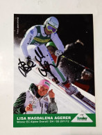 CARTOLINA     ORIGINALE     LISA    MAGDALENA   AGERER     CON   AUTOGRAFO - Winter Sports