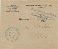 1900 Jeux Olympiques De Paris Dans Le Cadre De L'Exposition : Franchise Bleue + Cachet Bleu Du Concours De Gymnastique - Sommer 1900: Paris