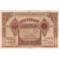 Azerbaïdjan, 100 Rubles, 1919, KM:9b, 1919, TTB - Aserbaidschan