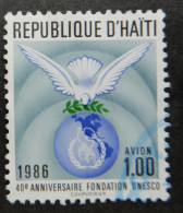 Haïti 1986 1987 (1b) The 40th Anniversary Of United Nations  UNESCO - Haití