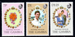 GAMBIA - 1981 ROYAL WEDDING SET (3V) FINE MNH ** SG 454-456 - Gambia (1965-...)