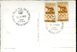 X0151 Italia Olympiade Roma Special Postmark 10.9.1960 Maratona,  Olympiade Of Rome 1960 - Estate 1960: Roma