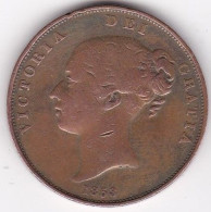 Grande-Bretagne. 1 Penny 1853 . Victoria. En Cuivre, KM# 739 - D. 1 Penny