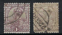 INDE ANGLAISE Ca.1911-26: 2x Le Y&T 78, 2 Nuances - 1911-35 Koning George V