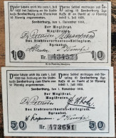 Lot 2 Billets Allemagne SONDERBURG 10 & 50 Pfennig 11/1919  UNC  Mehl 1240.1 - [11] Emissions Locales