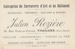 THOUARS . -  Carte Commerciale  Format 7.8cm X 12cm - Autres & Non Classés