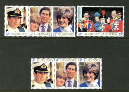 GUERNSEY - 1981 ROYAL WEDDING SET (7V) FINE MNH **  SG 232-238 - Royalties, Royals