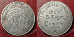 GERMANIA 3° REICH MONETA COMMEMORATIVA N-S-V ZETTLAGER BANNSEE 1936 - HITLER - ALLEMAGNE - DEUTSCHLAND - COD: D73 - Sonstige & Ohne Zuordnung