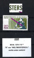 DDR Mi-Nr. 1374 I F 5 Plattenfehler Postfrisch- Siehe Beschreibung Und Bild - Abarten Und Kuriositäten