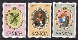 SAMOA - 1981 ROYAL WEDDING SET (3V) FINE MNH ** SG 599-601 - Samoa